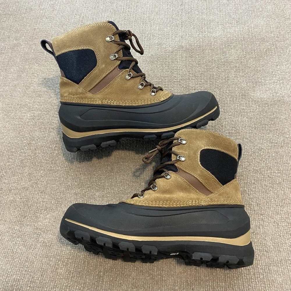 Sorel Snow Boots‎ Mens Size 8 Brown Suede Waterproof Lined Ankle Winter Hiking